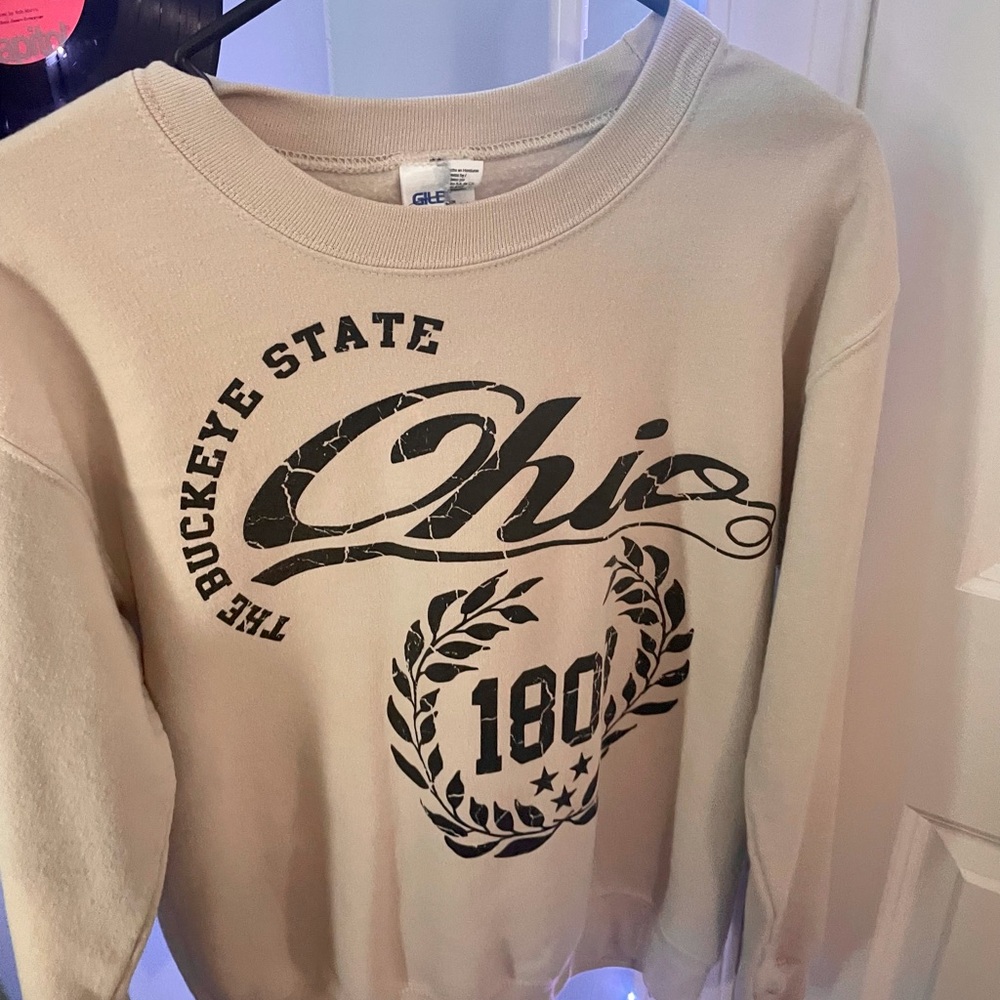 vintage beige ohio crewneck
